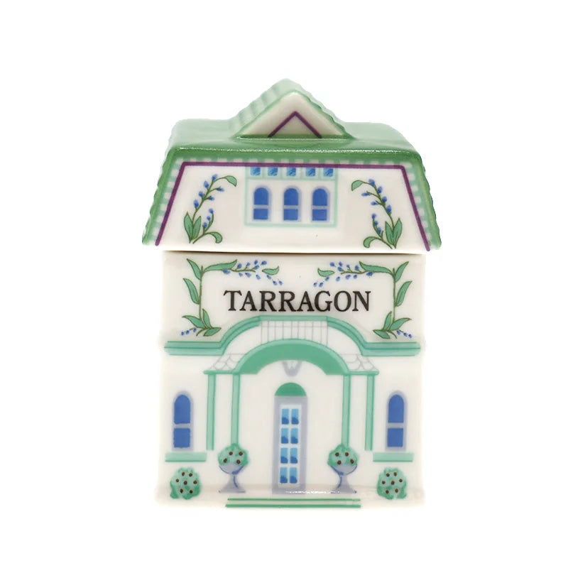 Creative Ceramic Pottery Spice Jar 24-Piece Colorful House Shape Powder Storage Handmade Custom Logo Salt Spice Canisters