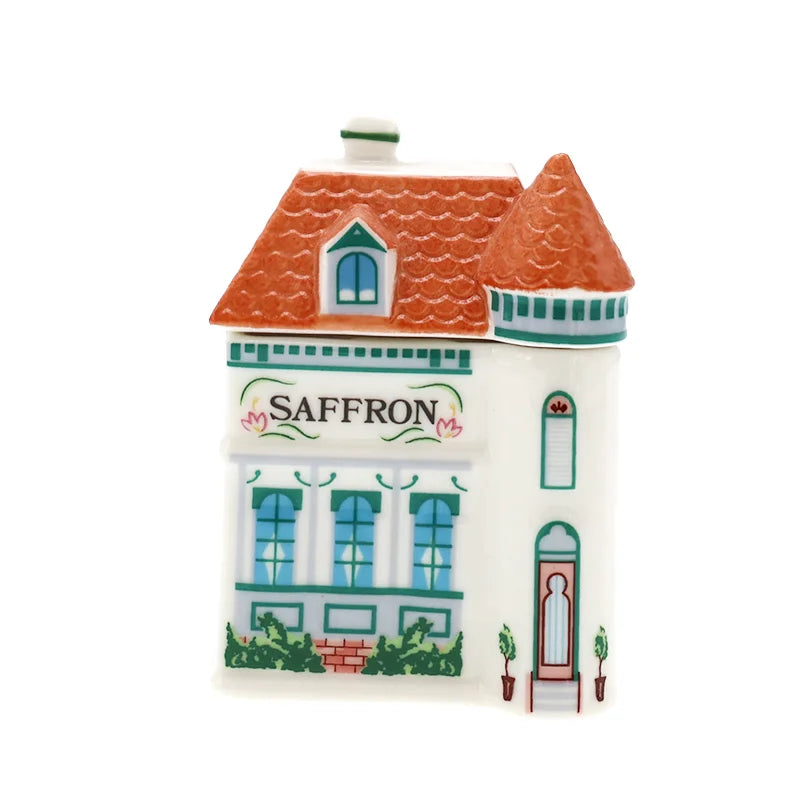 Creative Ceramic Pottery Spice Jar 24-Piece Colorful House Shape Powder Storage Handmade Custom Logo Salt Spice Canisters